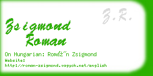 zsigmond roman business card